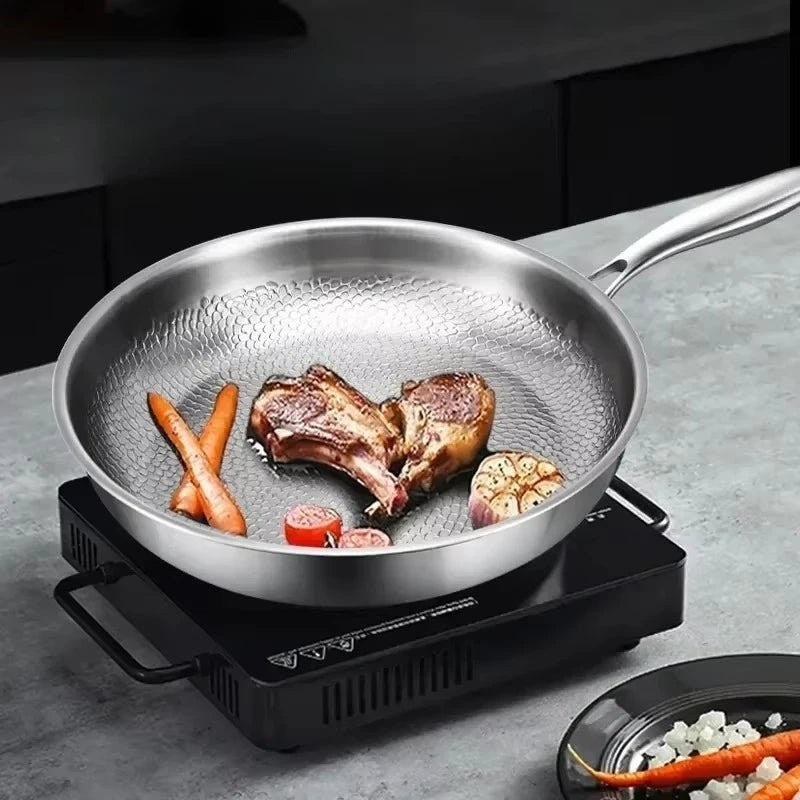 Hammered Titanium Frying Pan, Non-Stick for Induction 3