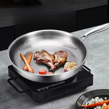 Hammered Titanium Frying Pan, Non-Stick for Induction 3