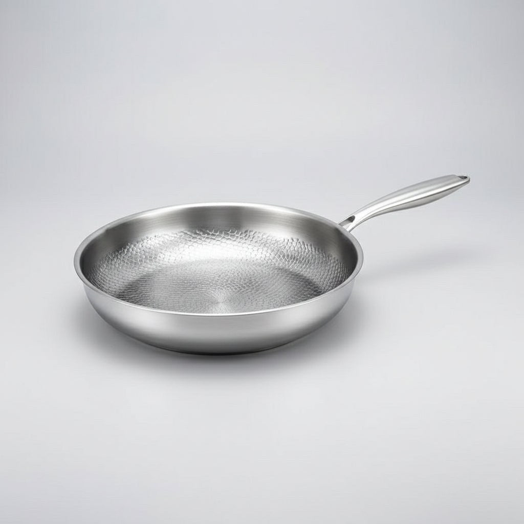 Hammered Titanium Frying Pan, Non-Stick for Induction 7