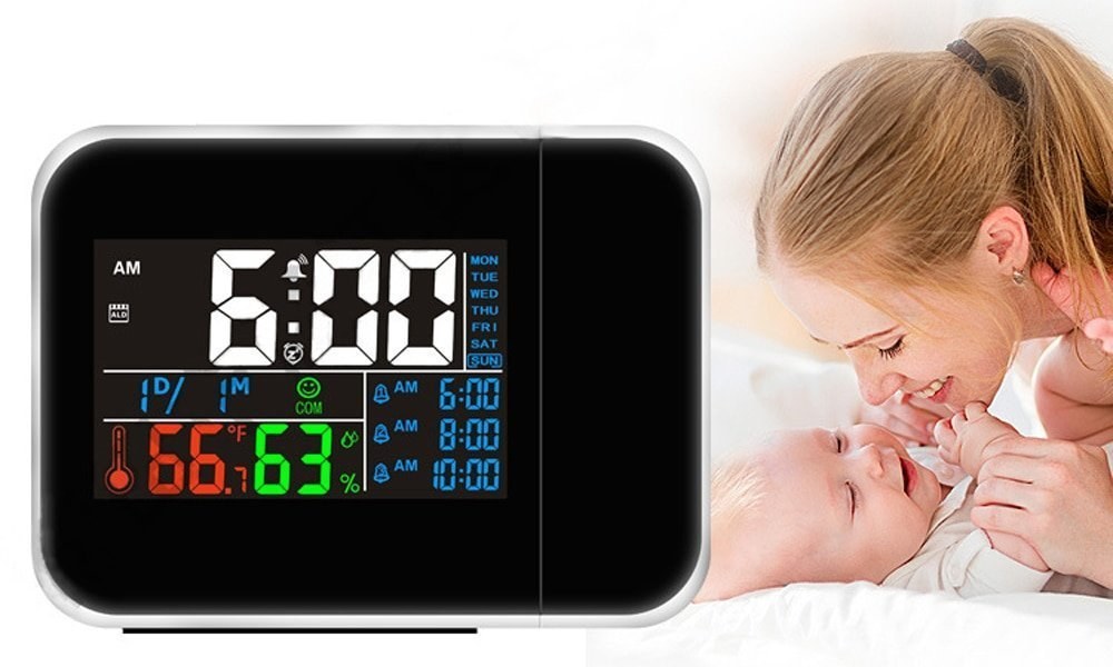 Hygrometer Clock with Time Projection and Temperature 2