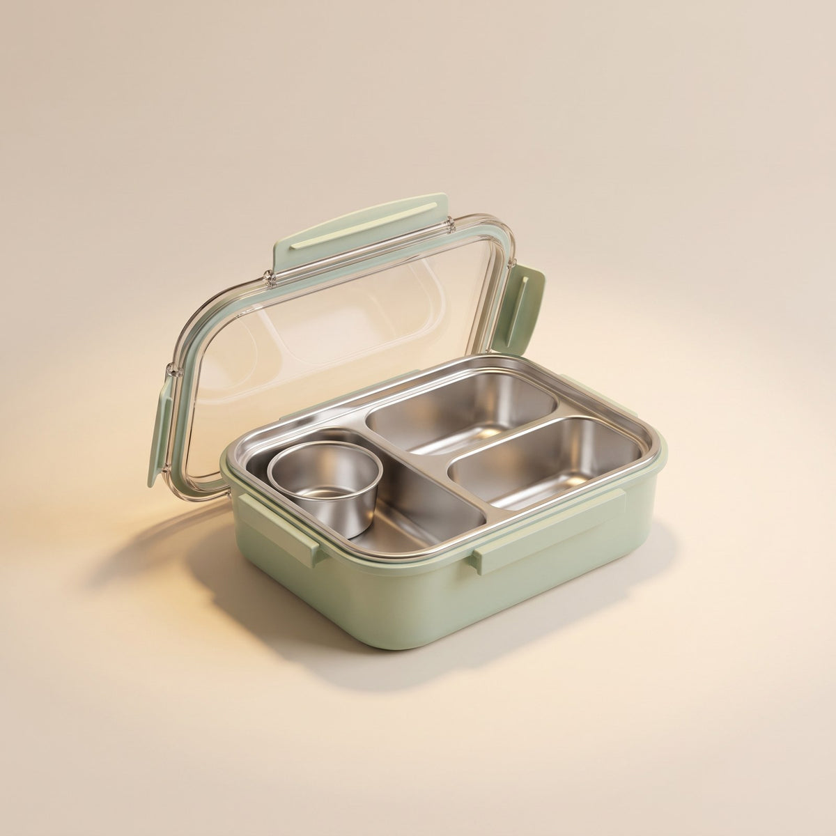 Insulated Stainless Steel Food Container in green