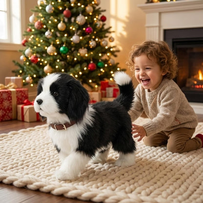 Interactive Robot Dog Plush Toy, Walking and Barking Puppy 2