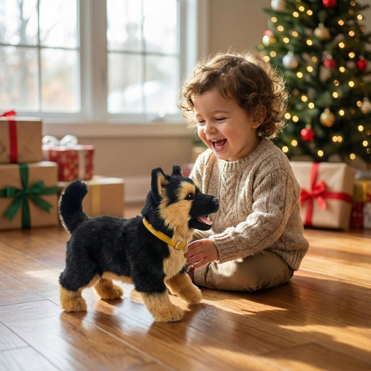 Interactive Robot Dog Plush Toy, Walking and Barking Puppy 6