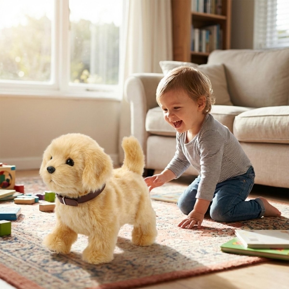 Interactive Robot Dog Plush Toy, Walking and Barking Puppy 7