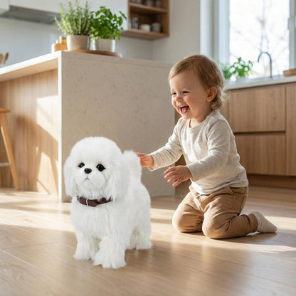 Interactive Robot Dog Plush Toy, Walking and Barking Puppy 12