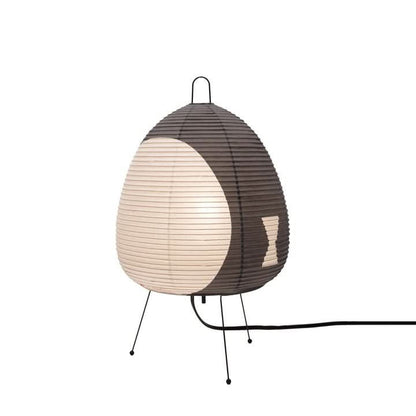 Japanese Rice Paper Table Lamp in Grey Accent