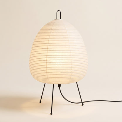 Japanese Rice Paper Table Lamp in white