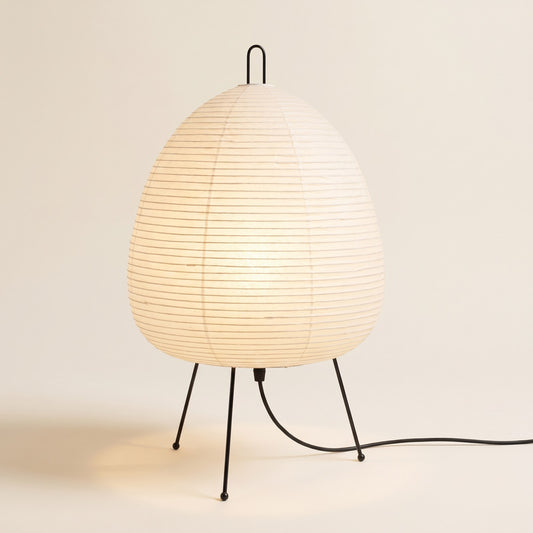 Japanese Rice Paper Table Lamp in white