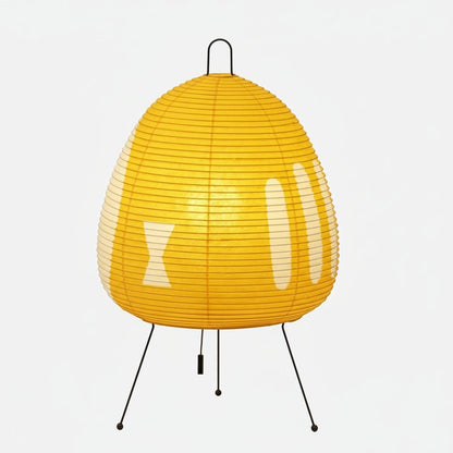 Japanese Rice Paper Table Lamp in yellow
