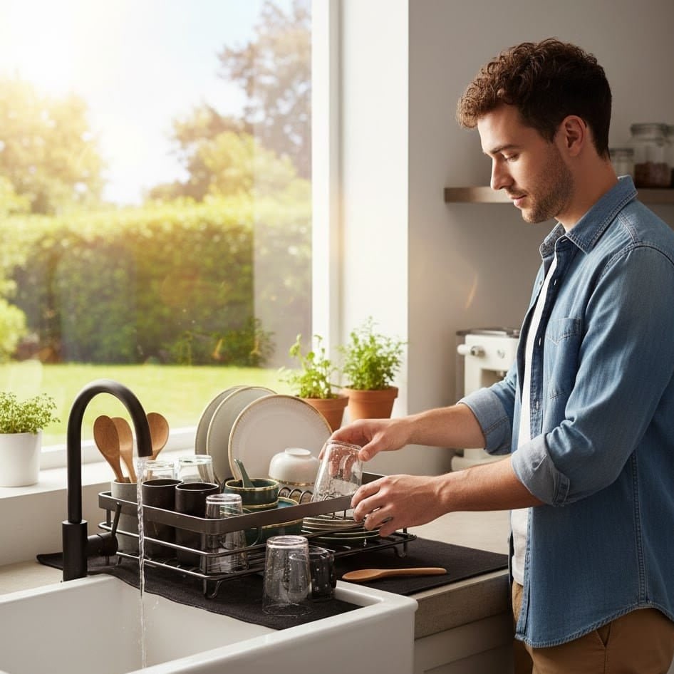 Kitchen Storage Dish Rack, Foldable Stainless Steel Rack photo 3