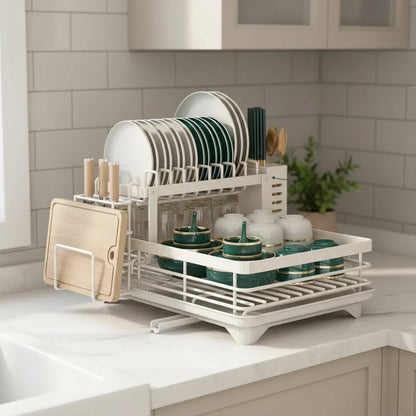 Kitchen Storage Dish Rack, Foldable Stainless Steel Rack photo 4