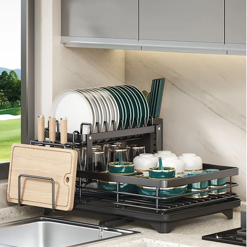 Kitchen Storage Dish Rack, Foldable Stainless Steel Rack photo 8