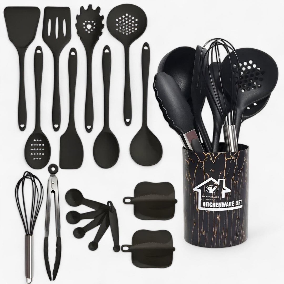Kitchen Utensil Set, 18 Piece Heat Resistant Cooking Tools 1