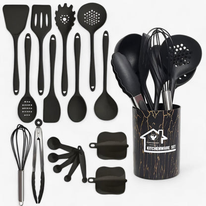 Kitchen Utensil Set, 18 Piece Heat Resistant Cooking Tools 1