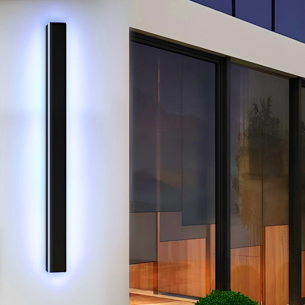 Outdoor Wall Light, Black Linear LED Strip Light, IP65 2