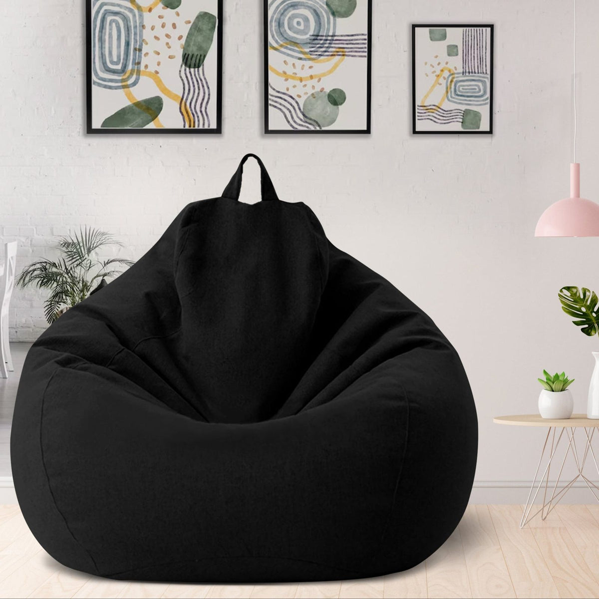 Bean Bag Chair Cover in Linen, Filling Not Included 6