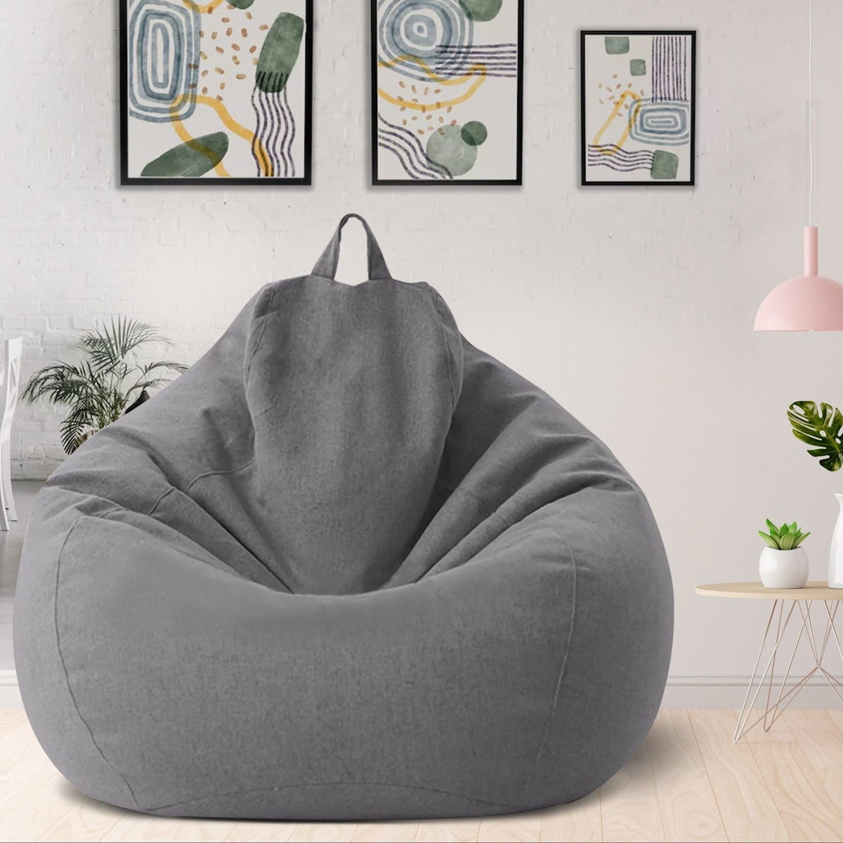 Bean Bag Chair Cover in Linen, Filling Not Included 9