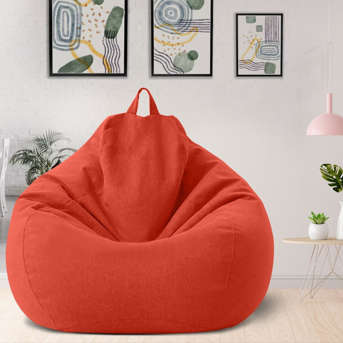 Bean Bag Chair Cover in Linen, Filling Not Included 3