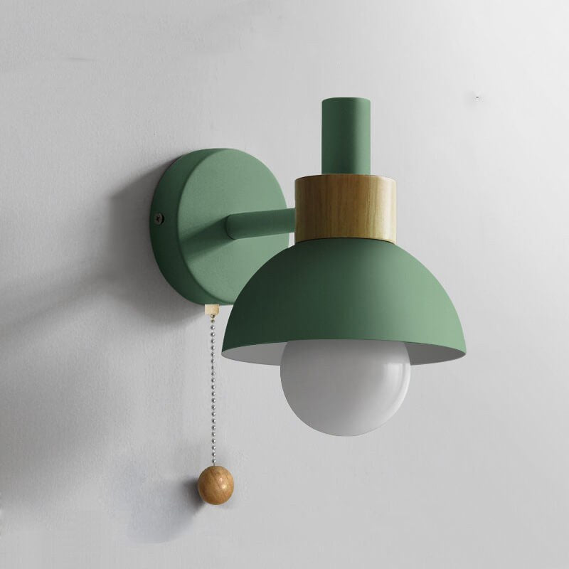 Wall Lamp, Macaron Bedside Wall Sconce with Pull Chain 6