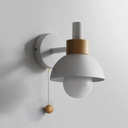 Wall Lamp, Macaron Bedside Wall Sconce with Pull Chain 3