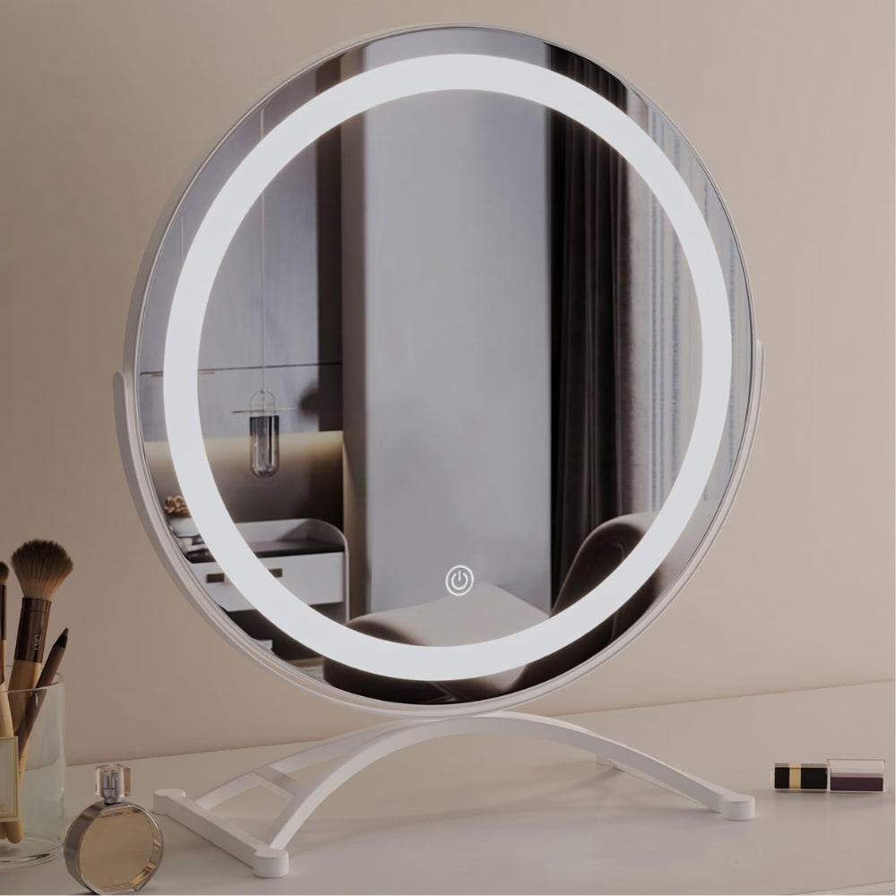 Make Up Mirror, Lighted Rotating Mirror with Touch Control photo 3