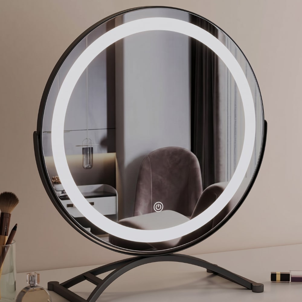 Make Up Mirror, Lighted Rotating Mirror with Touch Control photo 4