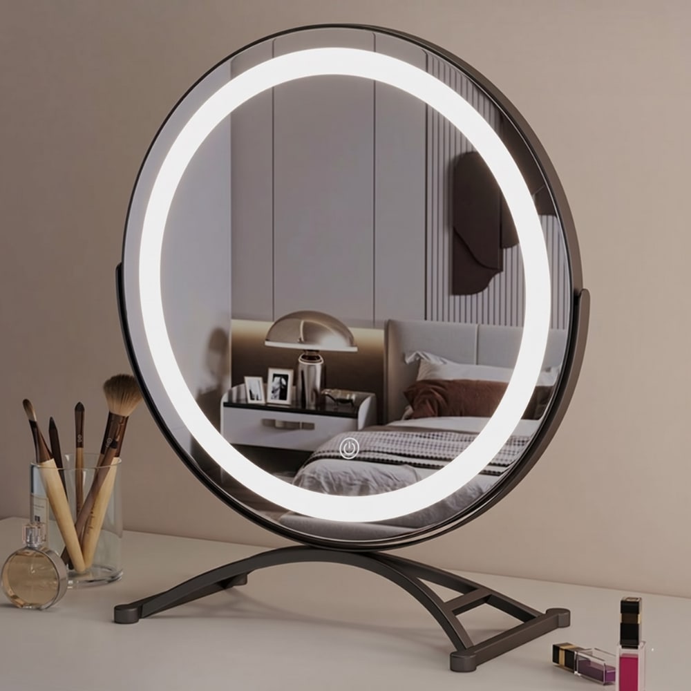 Make Up Mirror, Lighted Rotating Mirror with Touch Control photo 5