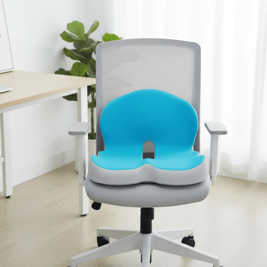Memory Foam Seat Cushion with Back Support for Office Chair 6