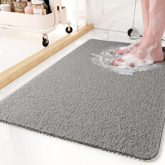 Non-Slip Shower Mat with Quick Drainage, Soft Loop Bath Mat You Can Cut to Size