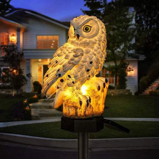 Outdoor Light, Solar Owl Garden Stake Light for Pathways and Lawns, IP65