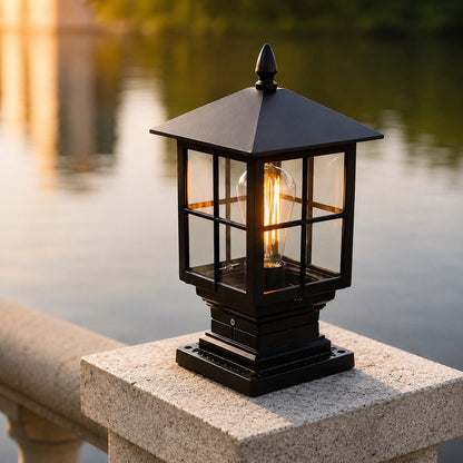 Outdoor Light Waterproof Pillar Light, Solar or Hardwired photo 4