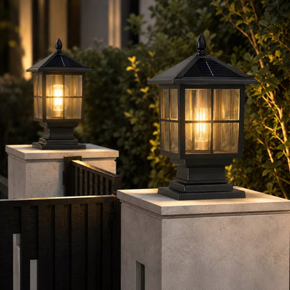 Outdoor Light Waterproof Pillar Light, Solar or Hardwired photo 7