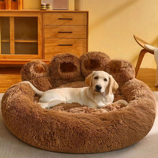 Paw Shaped Pet Bed, Soft Plush Bed for Cats and Dogs 1