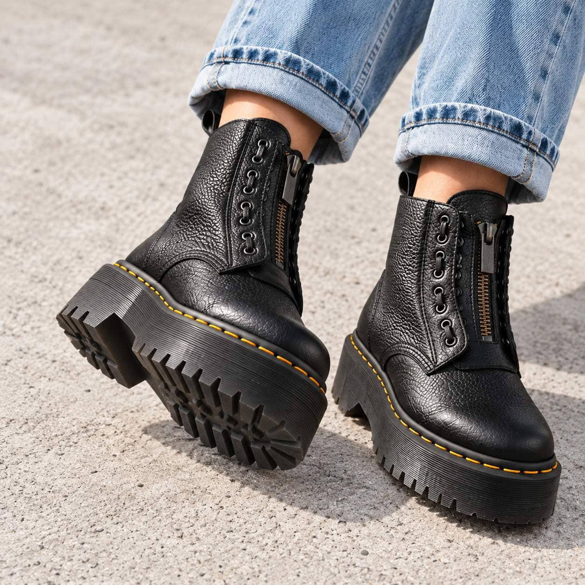 Chunky ridged platform sole detail