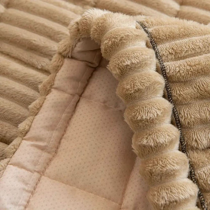 Plush Couch Cover, Non-Slip Quilted Sofa Seat Cover 8