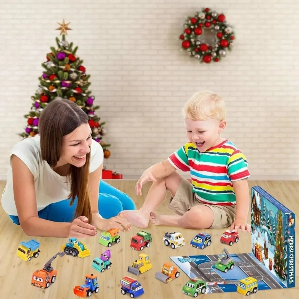 Car Advent Calendar 2026 for Kids, 24 Pull Back Vehicles 5