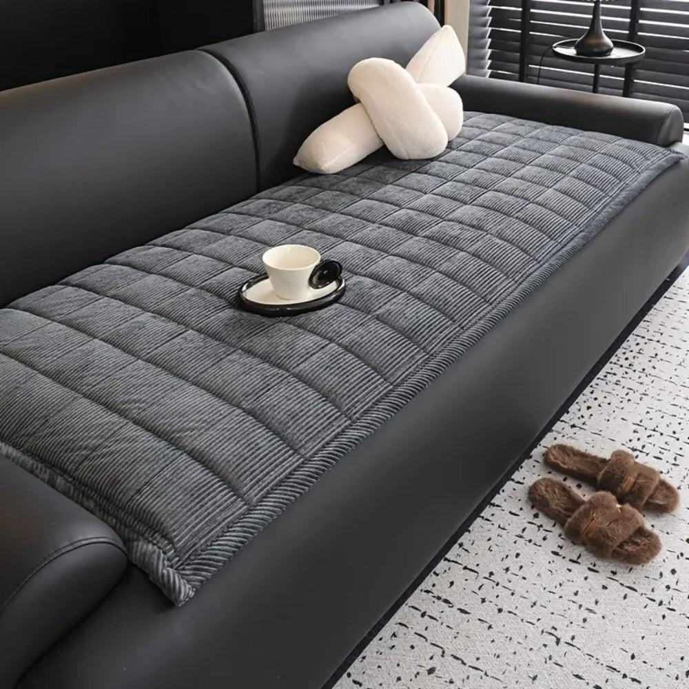 Quilted Couch Cover, Non-Slip Sofa Seat Protector Mat 3