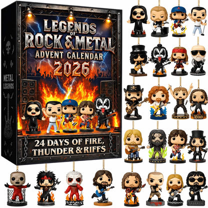 Rock Advent Calendar 2026 with 24 Mini Rock Legend Figures 2