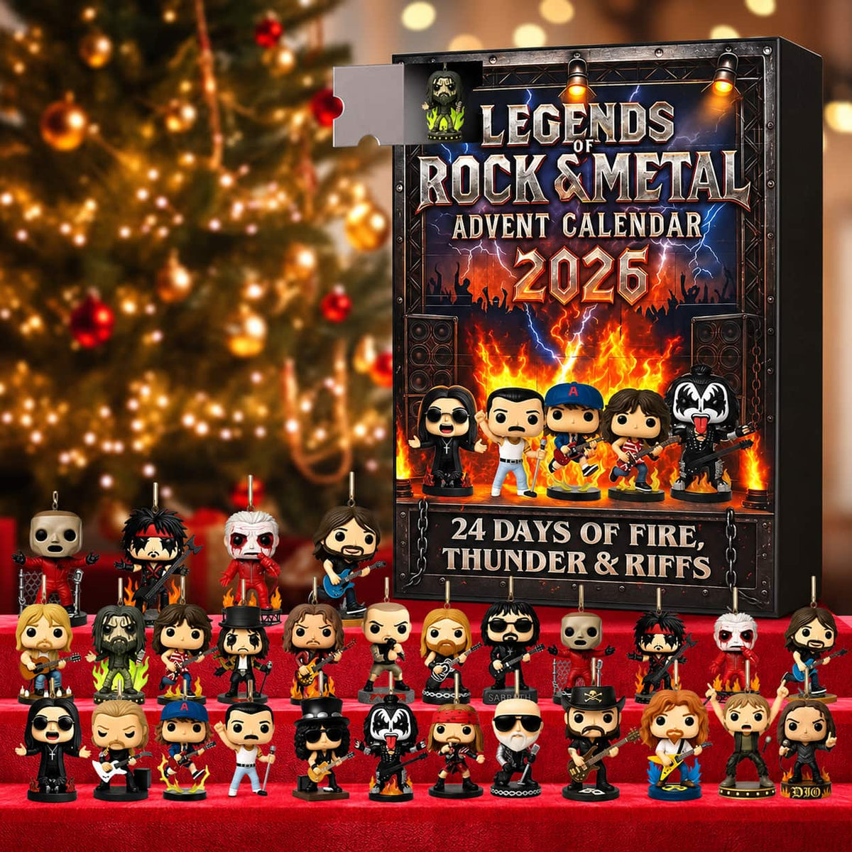 Rock Advent Calendar 2026 with 24 Mini Rock Legend Figures 3