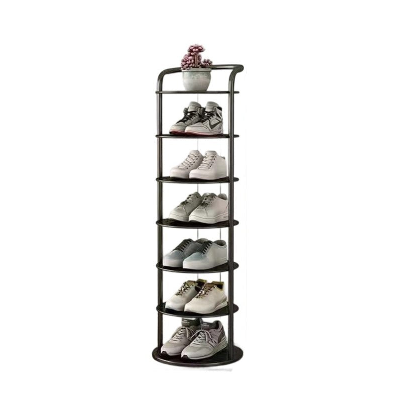 Shoe Rack for Entryway, Round Vertical Metal Shoe Tower 9