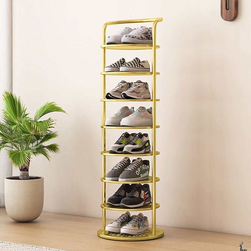 Shoe Rack for Entryway, Round Vertical Metal Shoe Tower 2