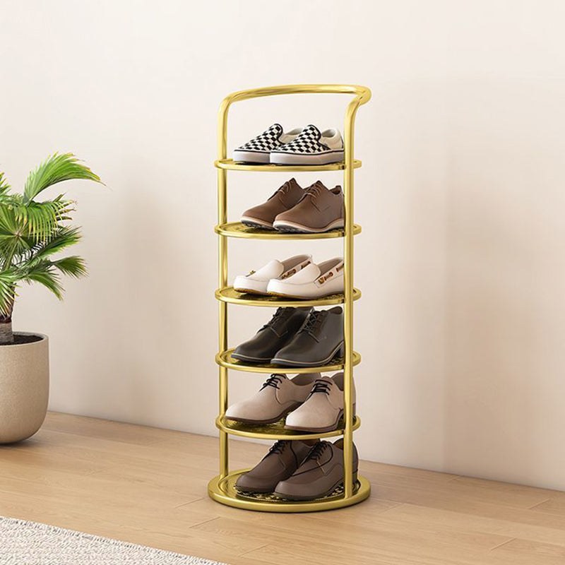 Shoe Rack for Entryway, Round Vertical Metal Shoe Tower 3