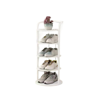 Shoe Rack for Entryway, Round Vertical Metal Shoe Tower 5