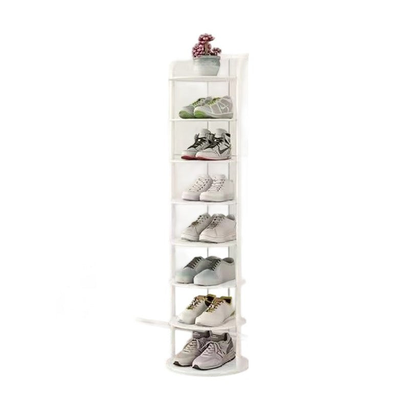 Shoe Rack for Entryway, Round Vertical Metal Shoe Tower 7