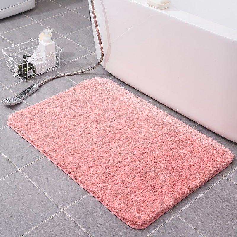 Shaggy Bath Mat, Plush Non-Slip Microfibre Bathroom Rug 9