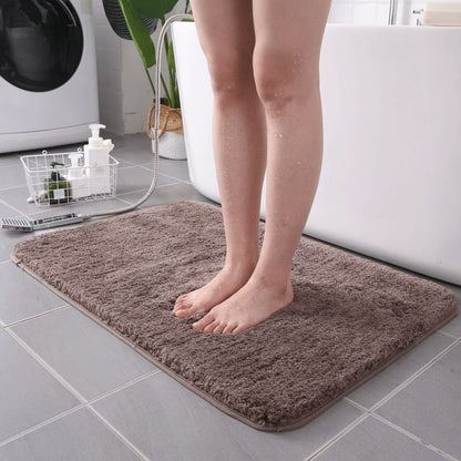 Shaggy Bath Mat, Plush Non-Slip Microfibre Bathroom Rug 10