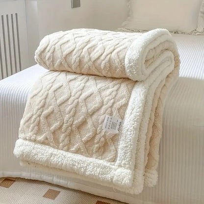 Sherpa Fleece Blanket, Warm Reversible Throw Blanket 6