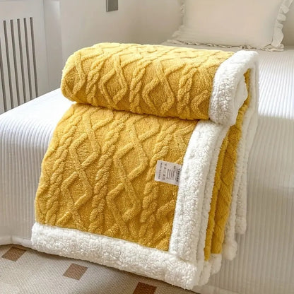 Sherpa Fleece Blanket, Warm Reversible Throw Blanket 8