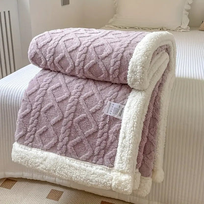 Sherpa Fleece Blanket, Warm Reversible Throw Blanket 10