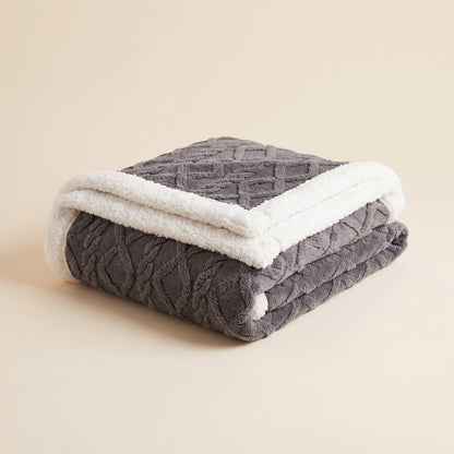 Sherpa Fleece Blanket, Warm Reversible Throw Blanket 1